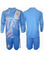 Real Madrid Brankářské Domácí dres pro děti 2024-25 Dlouhý Rukáv (+ trenýrky)